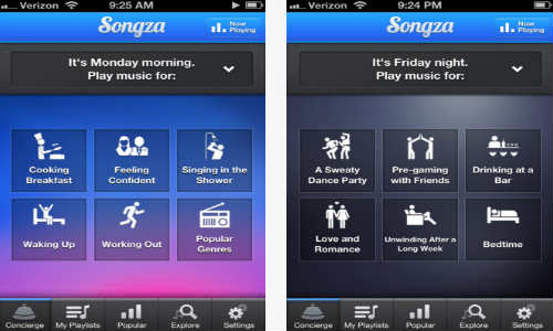 songza free app on ipad for play music according to your mood songza free app on ipad for play music according to your mood