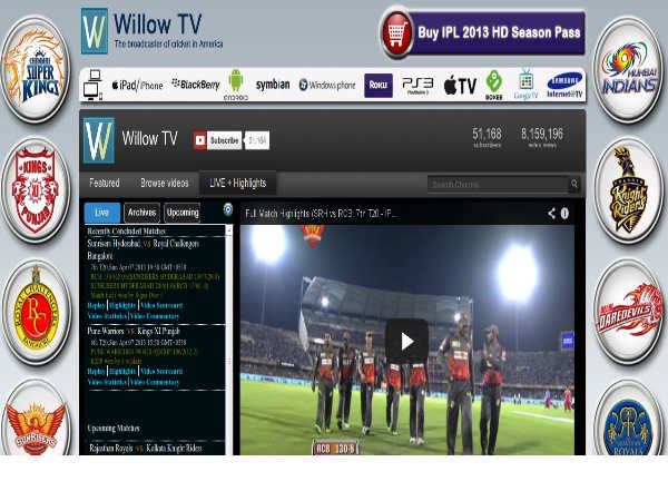 ஐபிஎல் 6 கிரிக்கெட் நேரலை: சில இணையதளங்கள் உங்களுக்காக...