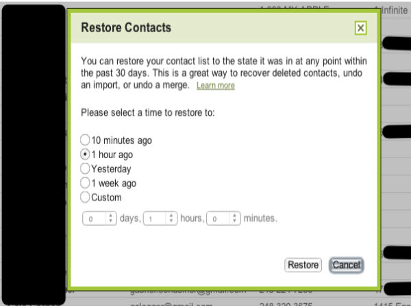 Restore Your Contacts List if You Mess It Up