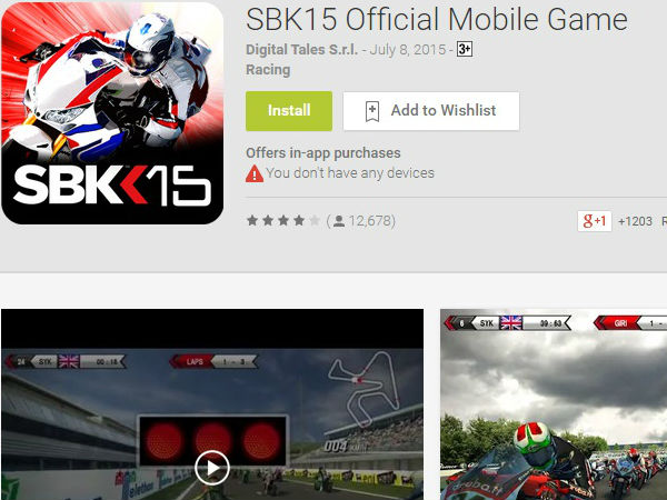 SBK15 Official Mobile Game