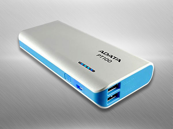 ADATA PT100 10000mAH Power Bank (White-Blue)