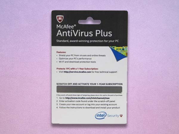 McAfee Anti-Virus Plus - 1 PC, 1 Year (Voucher)