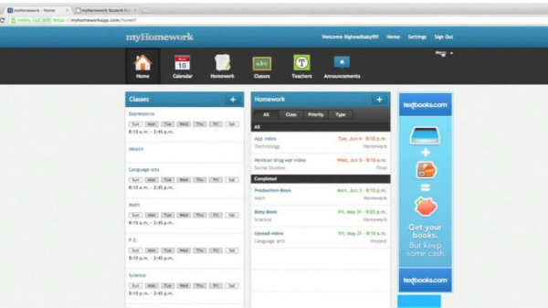 10. மைஹோம்ஒர்க் ஸ்டுடன்ட் பிளானர்: myHomework Student Planner