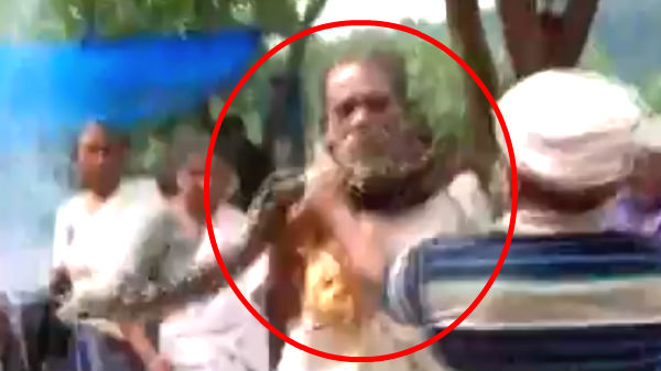 புதர் வெட்டும் போது நடத்த சம்பவம்