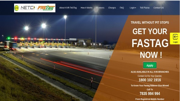 கருர் வைஸ்யா வங்கியில் புதிய FASTag ஐ எப்படி விண்ணப்பிப்பது?
