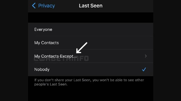 My Contacts Except... என்ற புதிய அம்சம்
