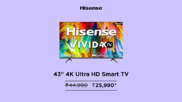 Hisense A6GE 108cm (43 Inch) ஸ்மார்ட் டிவி