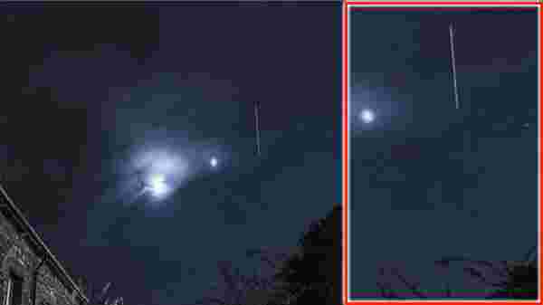 வானத்தில் தோன்றிய விசித்திரமான ஒளி வானத்தில் தோன்றிய விசித்திரமான ஒளி